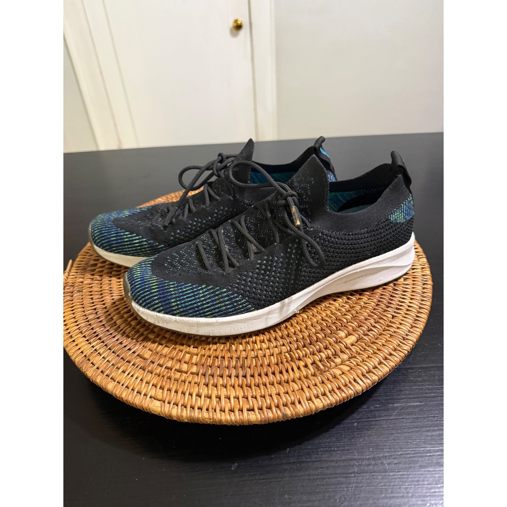 Native Shoes Apollo 2.0 Black Blue Green Knit Sneakers Mens 9.5 21108919-8A21